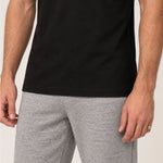 Camiseta Clássica Pré-Lavada de Algodão Premium Preto