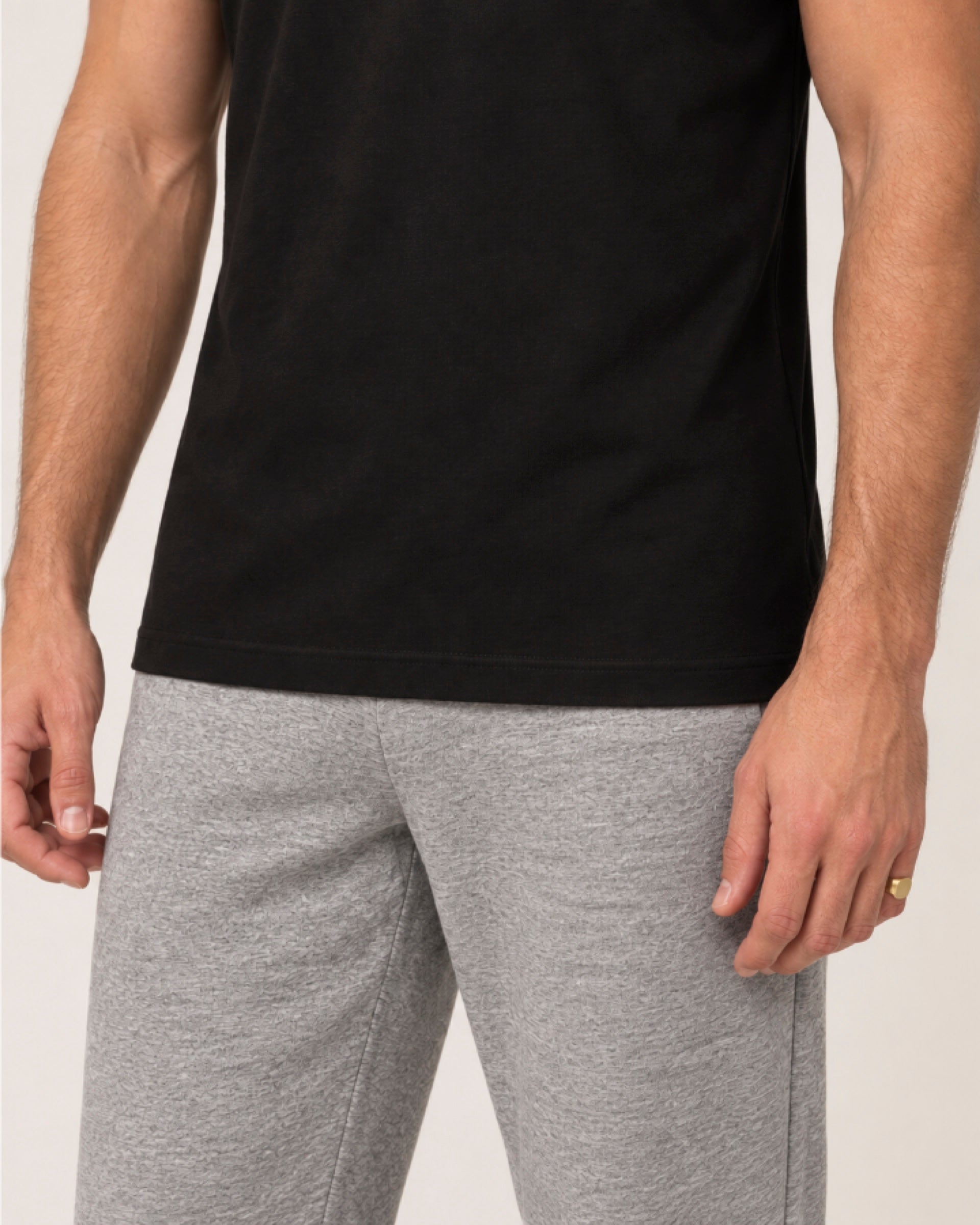 Camiseta Clássica Pré-Lavada de Algodão Premium Preto
