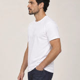 Camiseta Clássica Pré-Lavada de Algodão Premium Branco