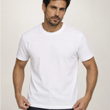 Camiseta Clássica Pré-Lavada de Algodão Premium Branco
