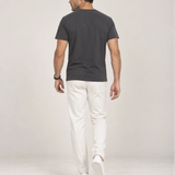 Camiseta Clássica Pré-Lavada de Algodão Premium Grafite