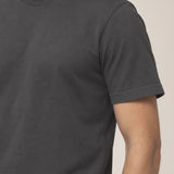 Camiseta Clássica Pré-Lavada de Algodão Premium Grafite