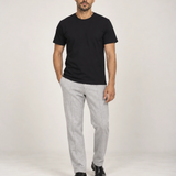 Camiseta Clássica Pré-Lavada de Algodão Premium Preto