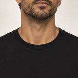 Camiseta Clássica Pré-Lavada de Algodão Premium Preto