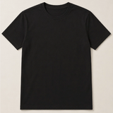 Camiseta Clássica Pré-Lavada de Algodão Premium Preto
