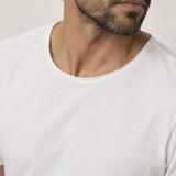 Camiseta Relax Pré-Lavada de Algodão Premium Offwhite