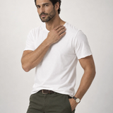 Camiseta Relax Pré-Lavada de Algodão Premium Offwhite