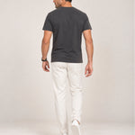 Camiseta Clássica Pré-Lavada de Algodão Premium Grafite