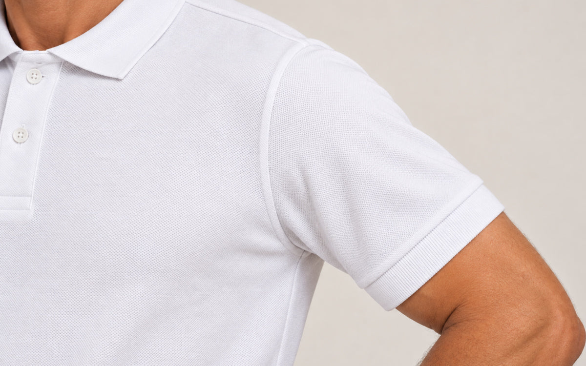 Camisa Polo Piquet Masculina Branca