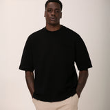 Camiseta Aleska Oversized Texturizada Preta