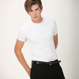 Camiseta Algodão Egípcio Gola Cobertura Branco