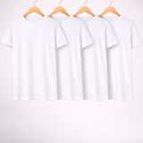 Kit 4 Camisetas Algodão Egípcio Masculina (4 Brancas)