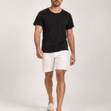Camiseta Relax Pré-Lavada de Algodão Premium Preto
