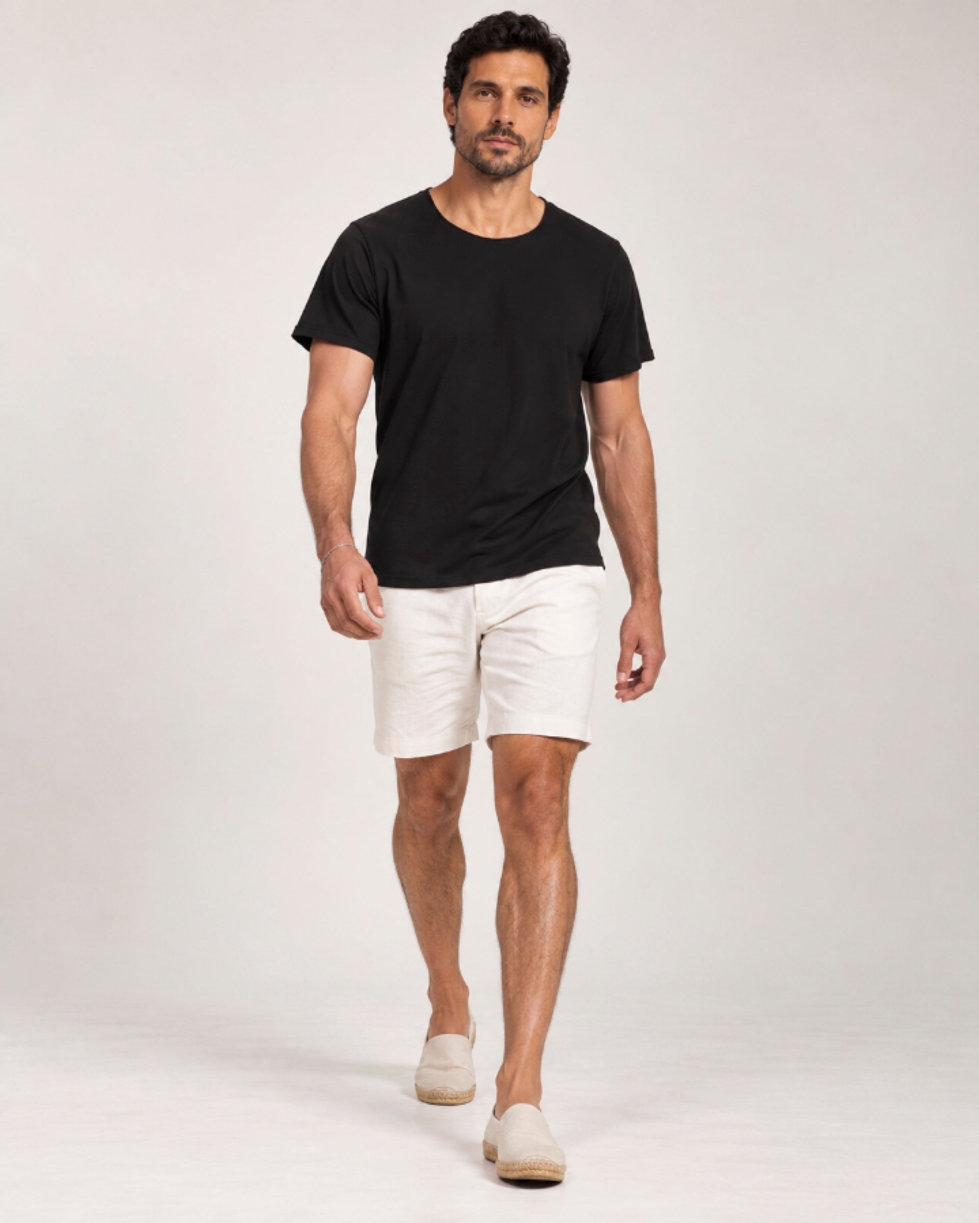 Camiseta Relax Pré-Lavada de Algodão Premium Preto