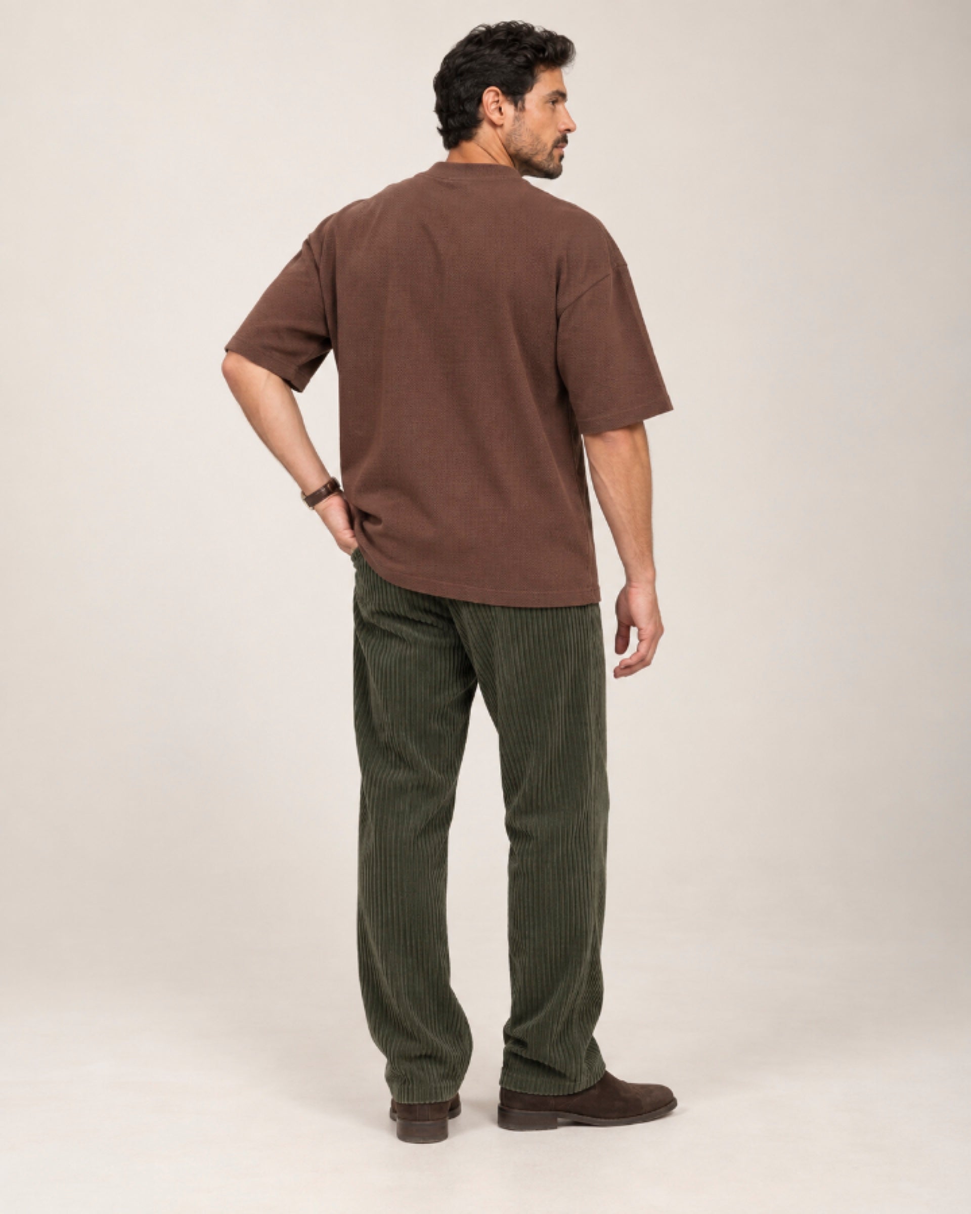 Camiseta Quadrilê Oversized Marrom