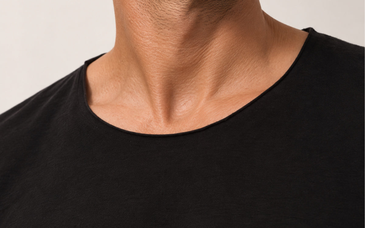 Camiseta Relax Pré-Lavada de Algodão Premium Preto