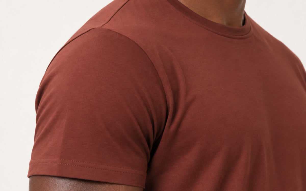 Camiseta Tecnológica Modal Masculina Marrom