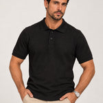 Camisa Polo Piquet Masculina Preta
