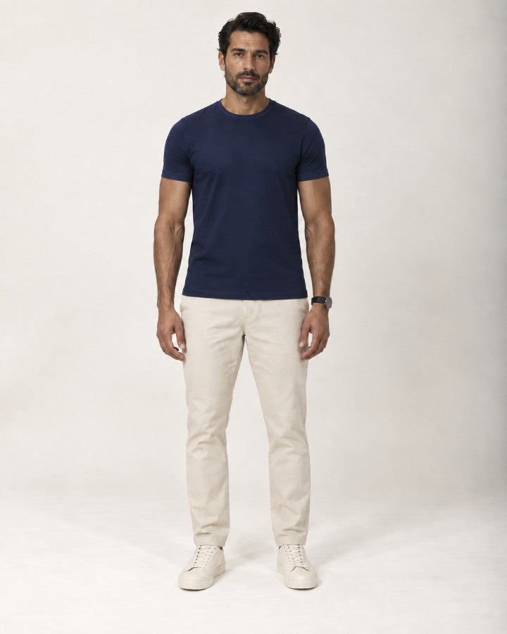Camiseta Tecnológica Modal Masculina Azul Marinho