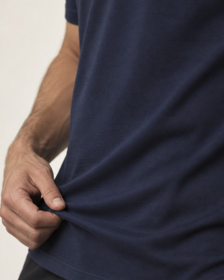 Camiseta Tecnológica Modal Masculina Azul Marinho