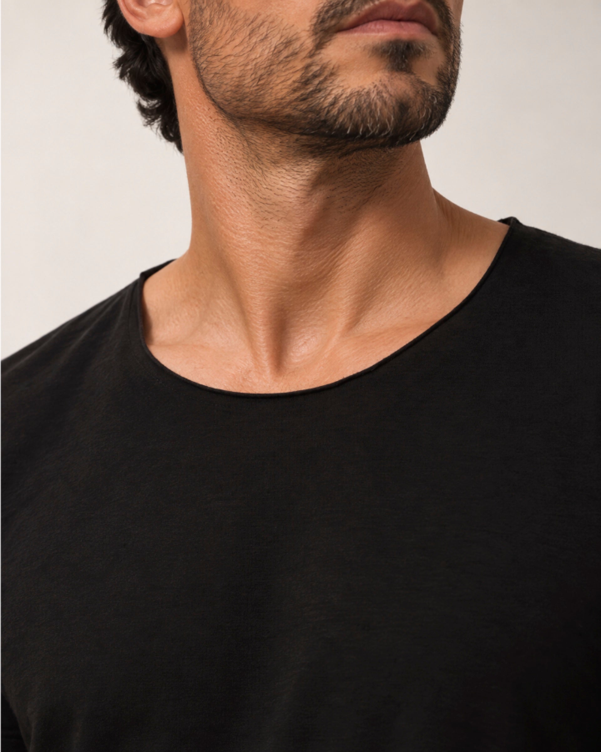 Camiseta Relax Pré-Lavada de Algodão Premium Preto