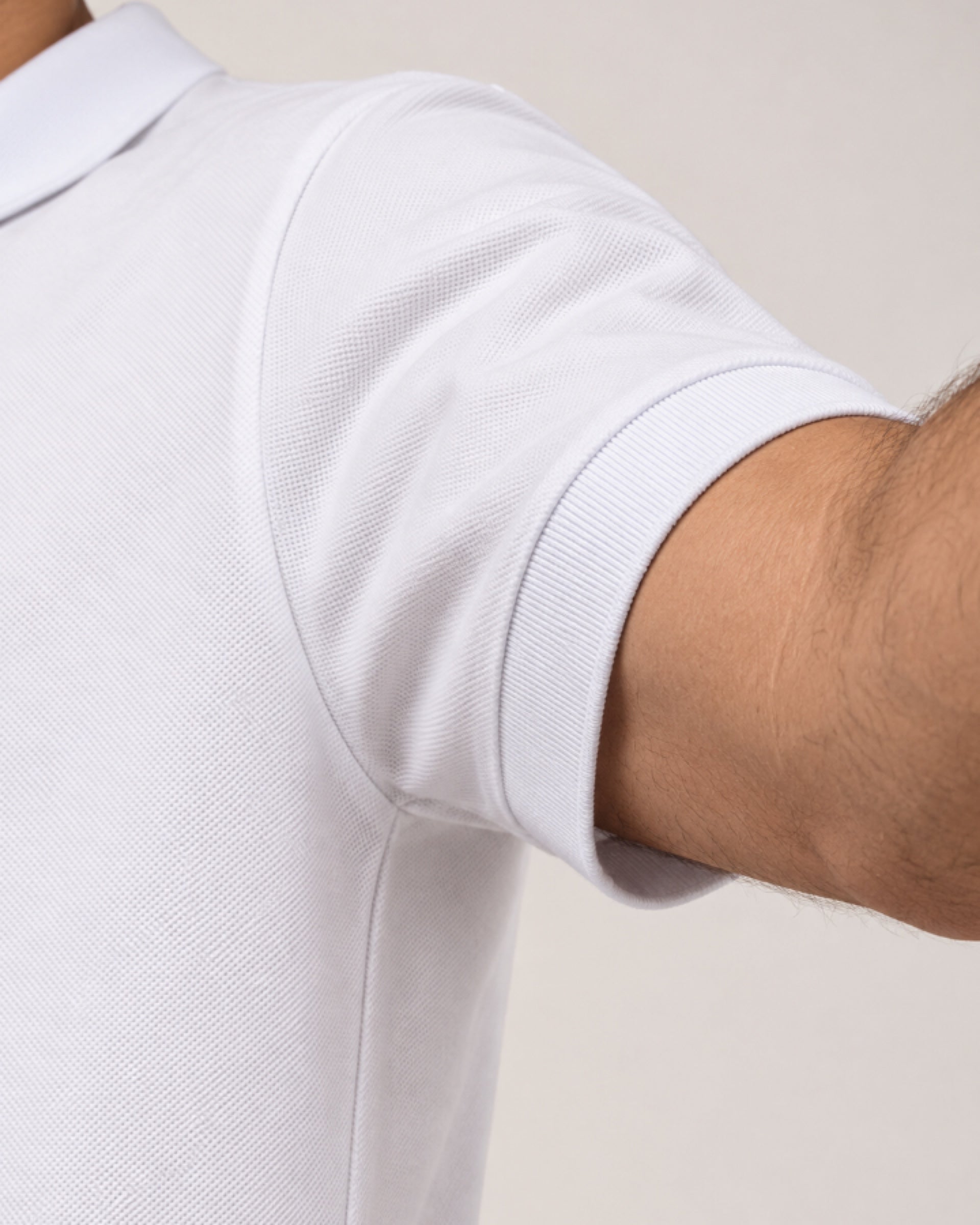 Camisa Polo Piquet Masculina Branca