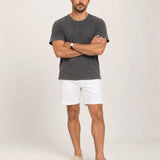 Camiseta Relax Pré-Lavada de Algodão Premium Grafite