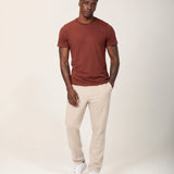 Camiseta Tecnológica Modal Masculina Marrom