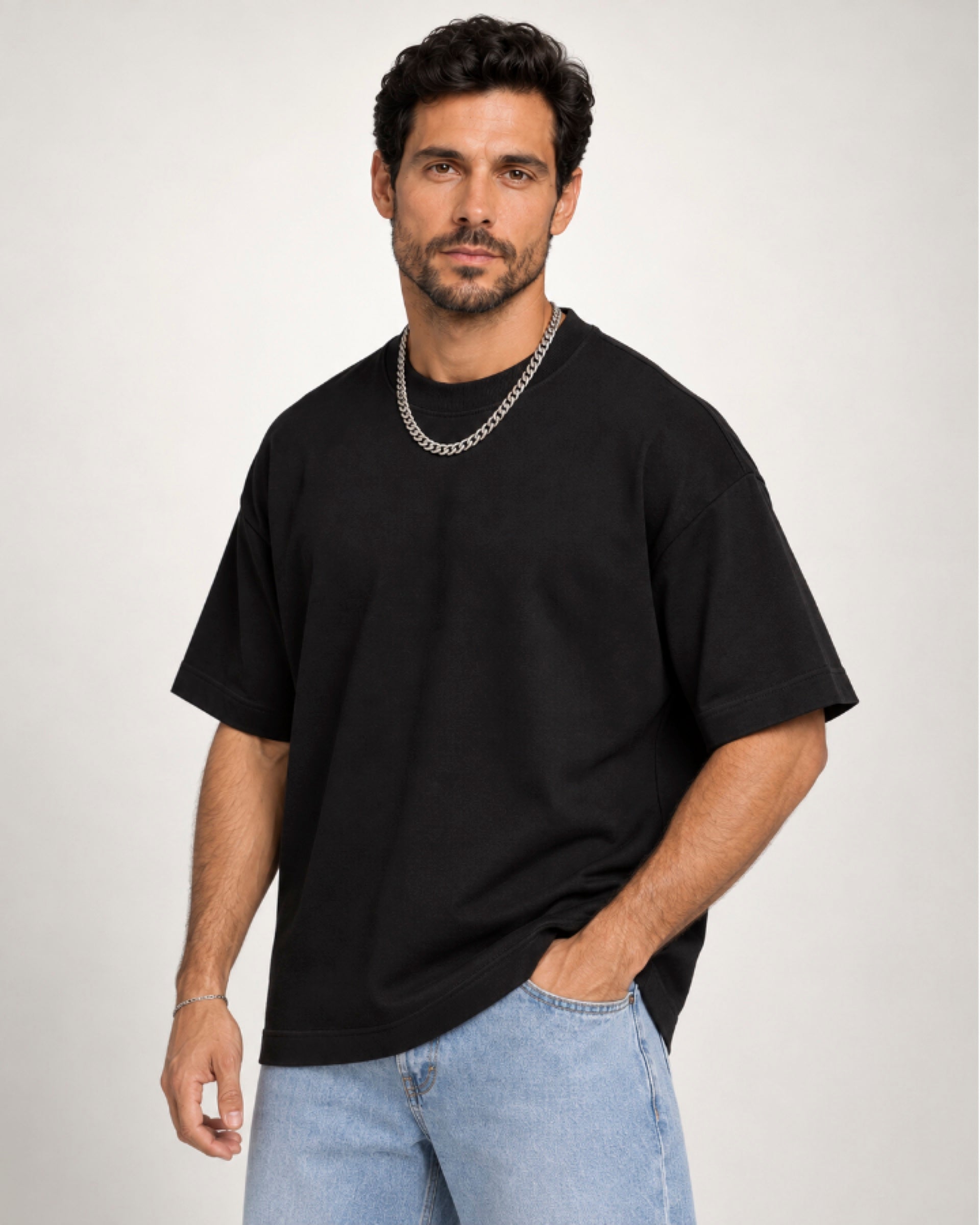 Camiseta Oversized Suedine Preto