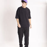 Camiseta Aleska Oversized Texturizada Preta