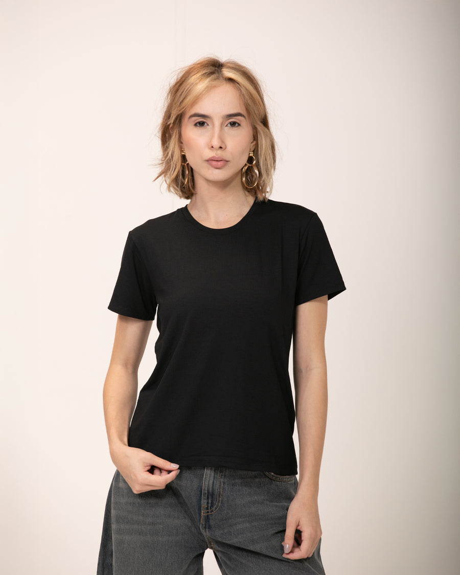 Camiseta Tecnológica Modal Feminina Preto